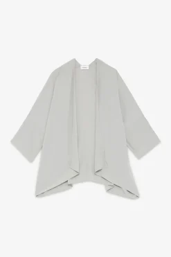 Veste kimono en soie mélangée