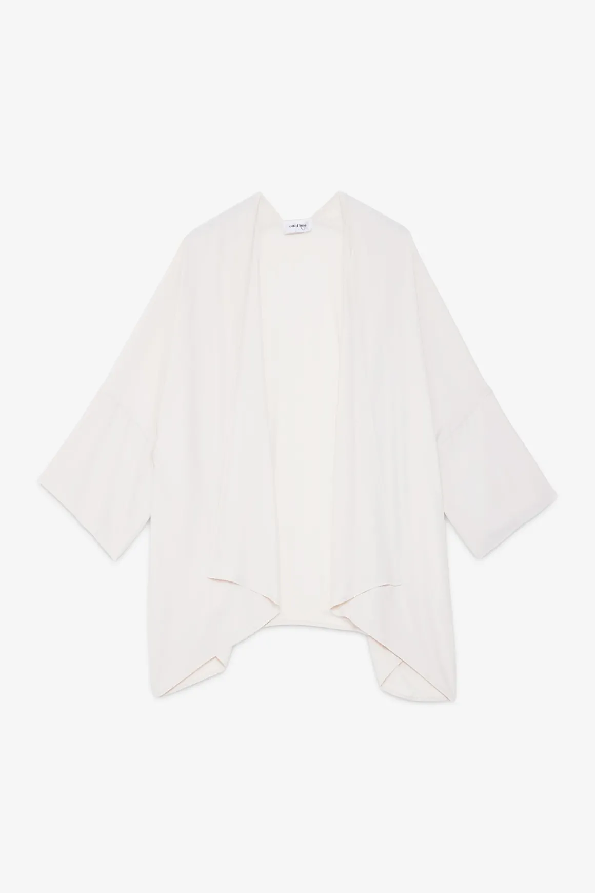 Veste kimono en soie mélangée